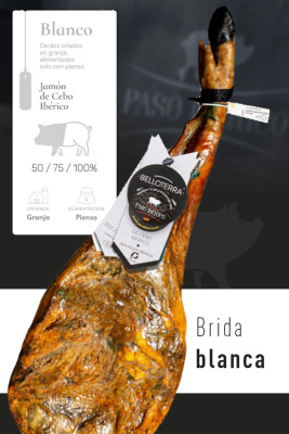 Paleta Ibérica de Cebo 50% Raza Ibérica Brida Blanca del Valle de los Pedroches (Córdoba)