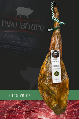 Jamón Ibérico de Cebo de Campo 50% Raza Ibérica Brida Verde de Guijuelo (Salamanca)