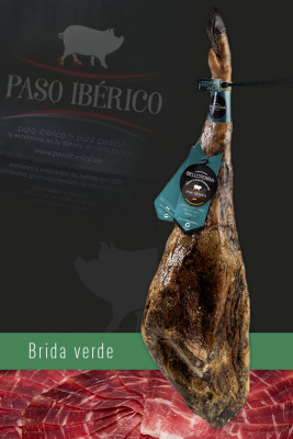 Jamón Ibérico de Cebo de Campo 50% Raza Ibérica Brida Verde del Valle de los Pedroches (Córdoba)