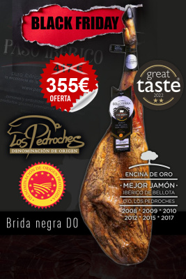 Jamón de Bellota 100% Raza Ibérica Brida Negra con DO Los Pedroches