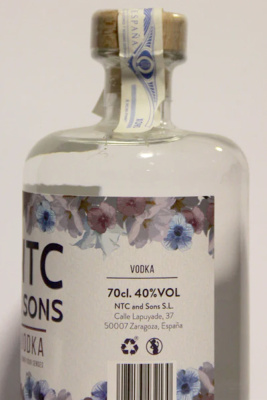 Vodka Premium NTC&SONS 70 cl
