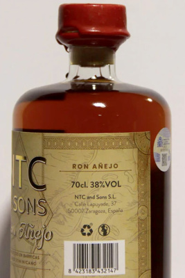 Ron Añejo 5 años en barricas de roble NTC&SONS 70 cl