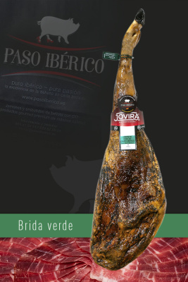 Jamón Ibérico de Cebo de Campo 50% Raza Ibérica Brida Verde de Extremadura (Badajoz)