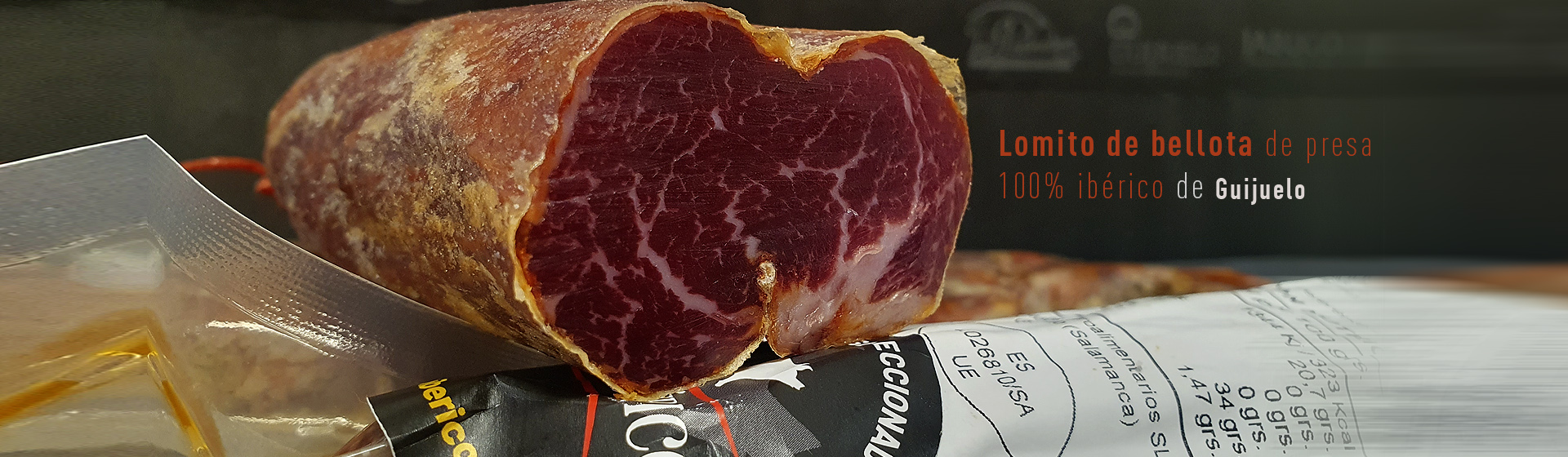 Lomito de presa ibérica 100% de Guijuelo y selección de embutidos ibéricos.